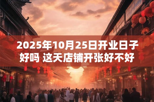 2025年10月25日开业日子好吗 这天店铺开张好不好.