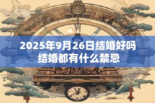 2025年9月26日结婚好吗 结婚都有什么禁忌