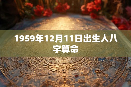1959年12月11日出生人八字算命