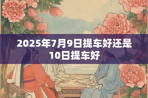 2025年7月9日提车好还是10日提车好