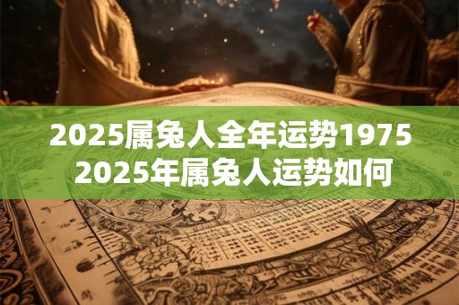 2025属兔人全年运势1975 2025年属兔人运势如何