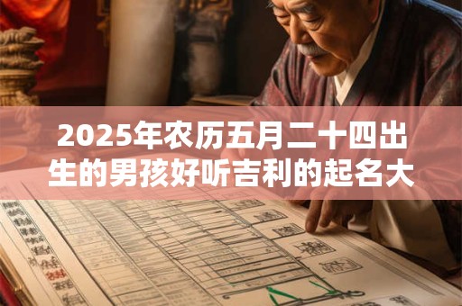 2026年农历五月二十四出生的男孩好听吉利的起名大全