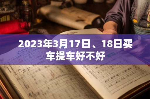 2023年3月17日、18日买车提车好不好