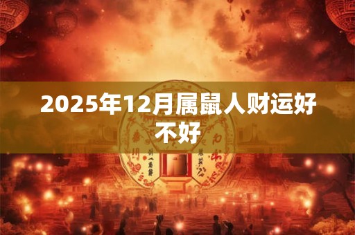 2025年12月属鼠人财运好不好