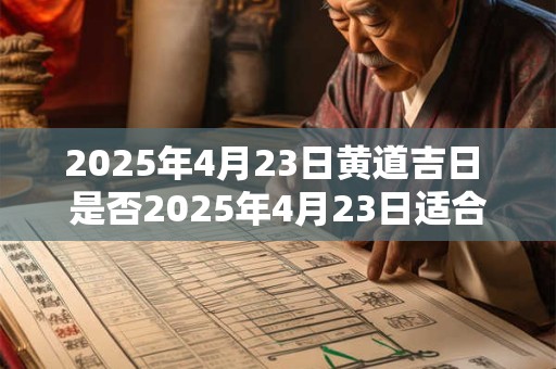 2025年4月23日黄道吉日 是否2025年4月23日适合选黄道吉日