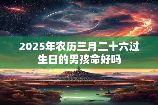 2026年农历三月二十六过生日的男孩命好吗 2026年农历三月二十六过生日的男孩命好吗