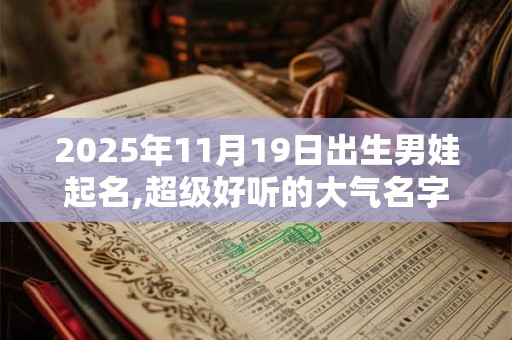2025年11月19日出生男娃起名,超级好听的大气名字