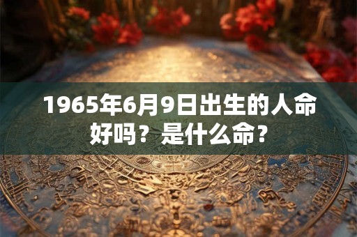 1965年6月9日出生的人命好吗？是什么命？