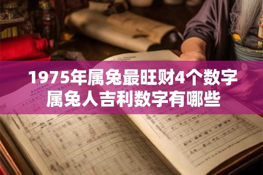 1975年属兔最旺财4个数字 属兔人吉利数字有哪些