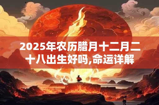 2025年农历腊月十二月二十八出生好吗,命运详解