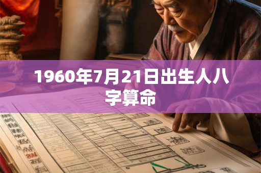 1960年7月21日出生人八字算命