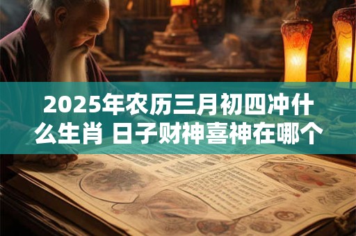 2025年农历三月初四冲什么生肖 日子财神喜神在哪个方向 2025年农历三月初四冲什么生肖 日子财神喜神在哪个方向