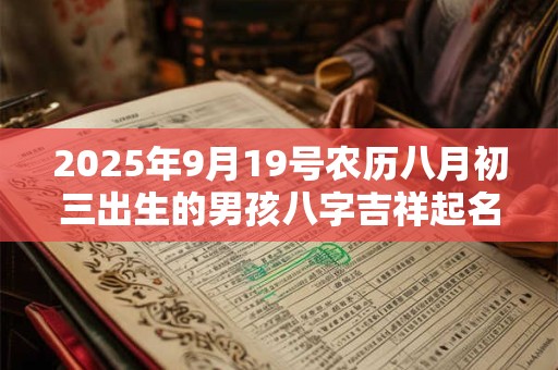 2026年9月19号农历八月初三出生的男孩八字吉祥起名 2026年9月19号农历八月初三出生的男孩八字吉祥起名