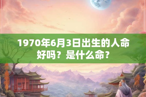 1970年6月3日出生的人命好吗?是什么命? 1970年6月3日出生的人命好吗?是什么命?