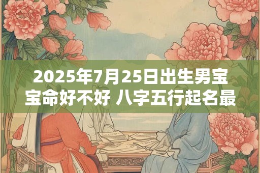 2025年7月25日出生男宝宝命好不好 八字五行起名最全款