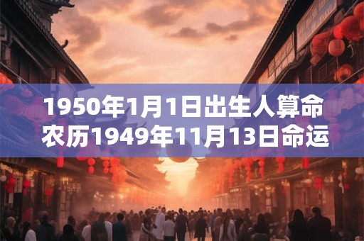 1950年1月1日出生人算命 农历1949年11月13日命运测试