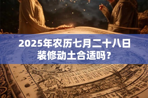 2025年农历七月二十八日装修动土合适吗? 2025年农历七月二十八日装修动土合适吗?
