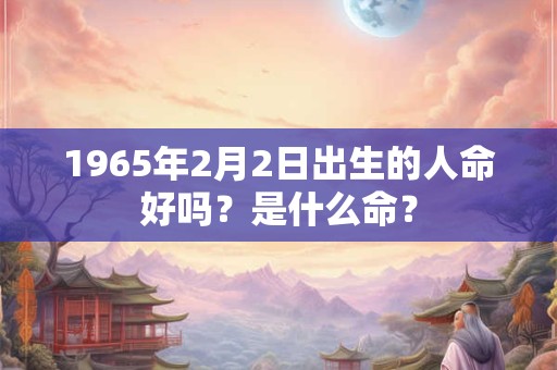 1965年2月2日出生的人命好吗？是什么命？