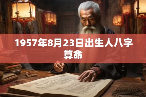 1957年8月23日出生人八字算命