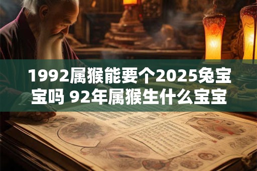 1992属猴能要个2026兔宝宝吗 92年属猴生什么宝宝最好 1992属猴能要个2026兔宝宝吗 92年属猴生什么宝宝最好