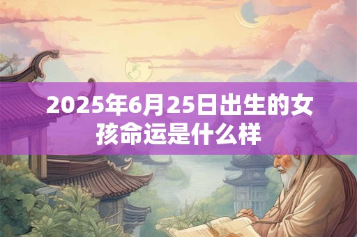 2025年6月25日出生的女孩命运是什么样