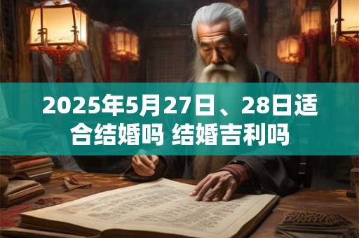 2025年5月27日、28日适合结婚吗 结婚吉利吗