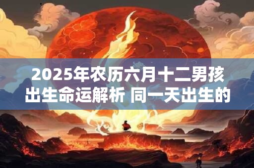 2025年农历六月十二男孩出生命运解析 同一天出生的名人