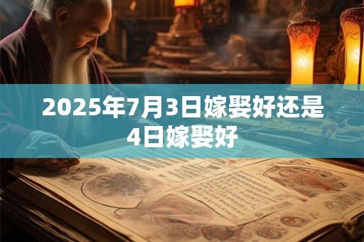 2025年7月3日嫁娶好还是4日嫁娶好