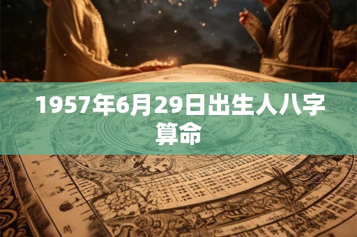 1957年6月29日出生人八字算命