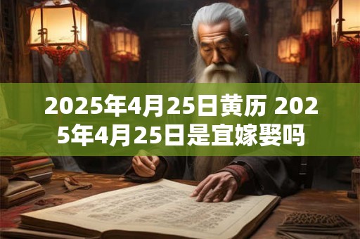 2025年4月25日黄历 2025年4月25日是宜嫁娶吗
