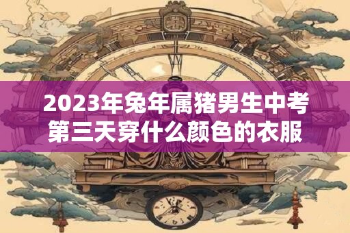 2023年兔年属猪男生中考第三天穿什么颜色的衣服