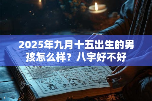 2025年九月十五出生的男孩怎么样？八字好不好