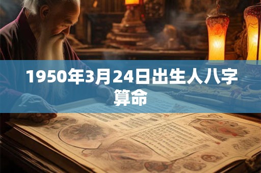 1950年3月24日出生人八字算命