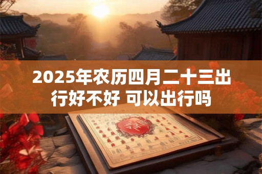 2025年农历四月二十三出行好不好 可以出行吗