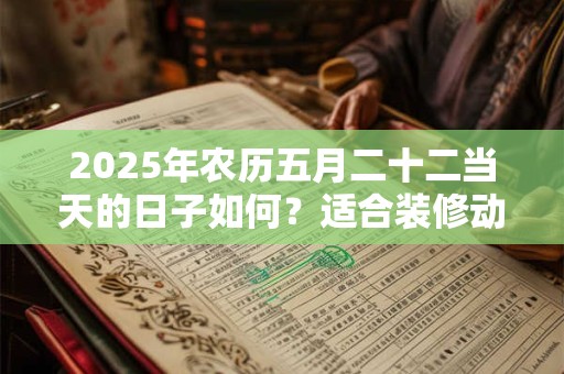 2025年农历五月二十二当天的日子如何？适合装修动土吗？