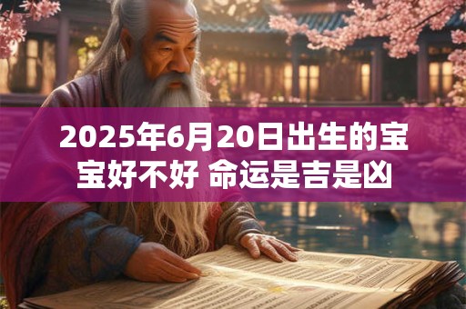 2026年6月20日出生的宝宝好不好 命运是吉是凶