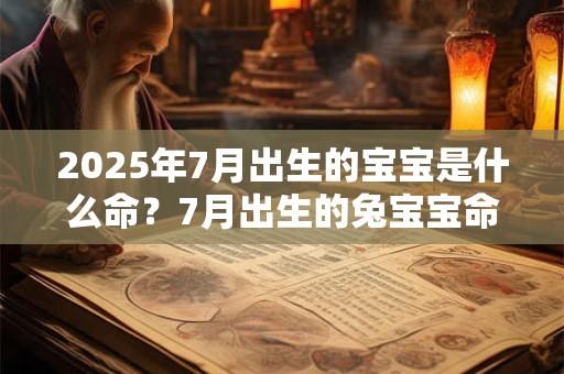 2025年7月出生的宝宝是什么命？7月出生的兔宝宝命理性格详解