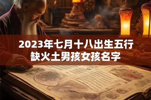2023年七月十八出生五行缺火土男孩女孩名字