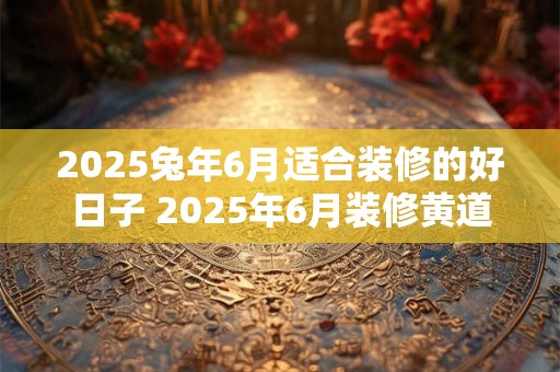 2025兔年6月适合装修的好日子 2025年6月装修黄道吉日