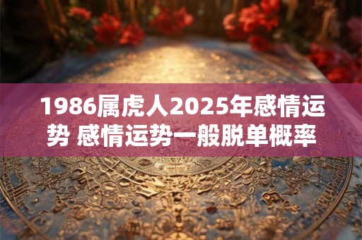 1986属虎人2025年感情运势 感情运势一般脱单概率不高