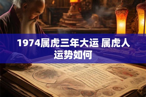 1974属虎三年大运 属虎人运势如何