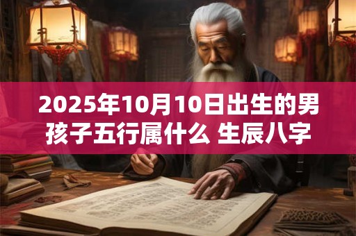 2025年10月10日出生的男孩子五行属什么 生辰八字取名