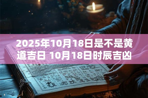 2025年10月18日是不是黄道吉日 10月18日时辰吉凶