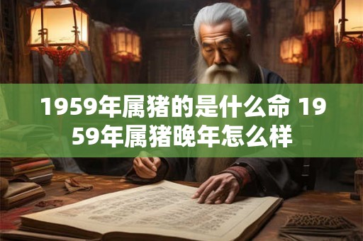 1959年属猪的是什么命 1959年属猪晚年怎么样 1959年属猪的是什么命 1959年属猪晚年怎么样