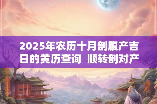 2025年农历十月剖腹产吉日的黄历查询  顺转剖对产妇的伤害