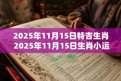 2025年11月15日特吉生肖 2025年11月15日生肖小运播报