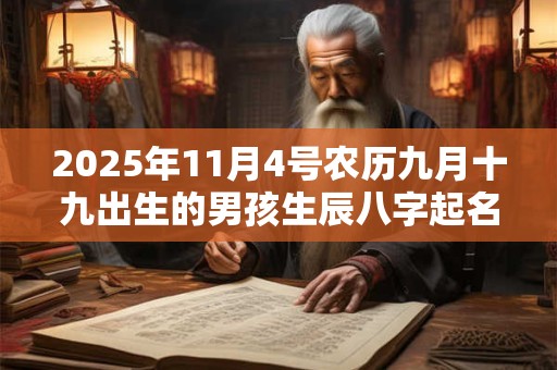 2025年11月4号农历九月十九出生的男孩生辰八字起名