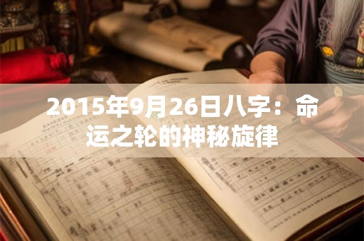 2015年9月26日八字：命运之轮的神秘旋律