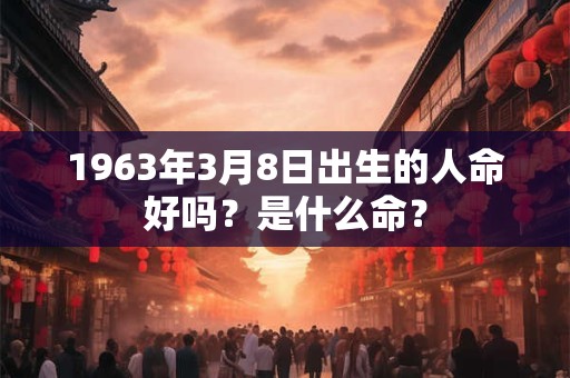1963年3月8日出生的人命好吗？是什么命？