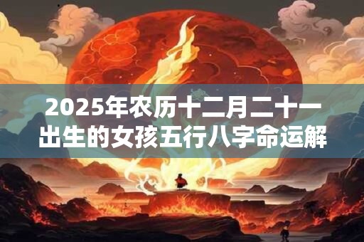 2026年农历十二月二十一出生的女孩五行八字命运解析? 2026年农历十二月二十一出生的女孩五行八字命运解析?